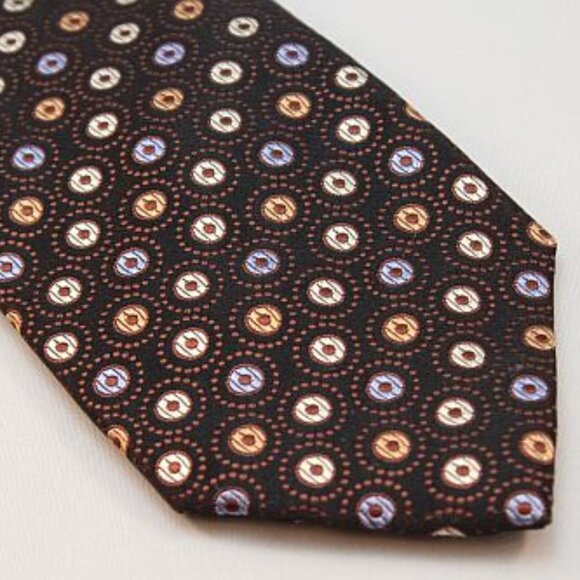NEW Lanae Joy Silk Tie - Exclusive Private Label -  Brown Blue - Picture 2 of 4